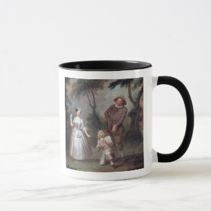 Taza Clavija Woffington como Rosalind con Celia y