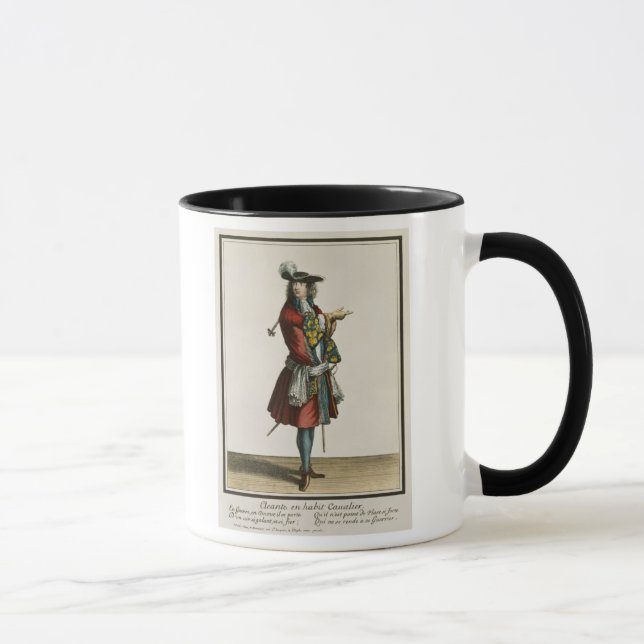 Taza Cleante se vistió como caballero, placa de moda, (Derecha)