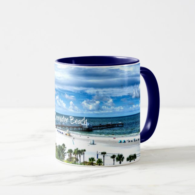 Taza Clearwater Beach, Florida, destino de vacaciones (Anverso derecho)