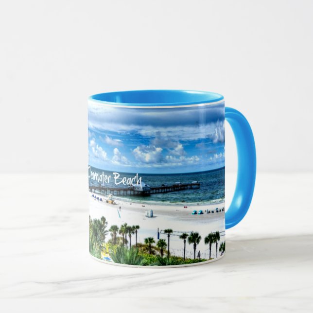 Taza Clearwater Beach, Florida, destino de vacaciones (Anverso derecho)