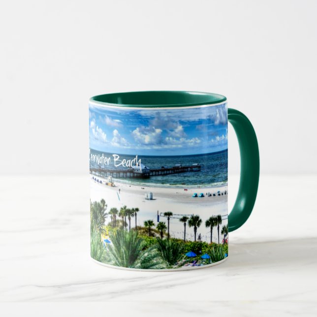 Taza Clearwater Beach, Florida, destino vacacional Mu (Anverso derecho)