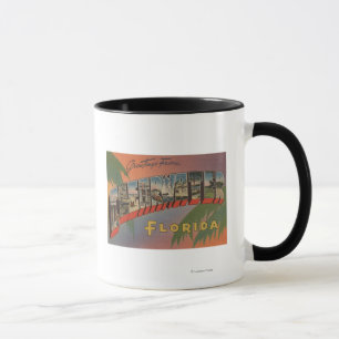 Taza Clearwater, Florida - Escenas de letras grandes