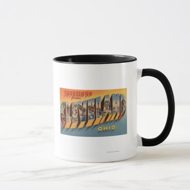 Taza Cleveland, Ohio - Escenas de letras grandes 2 (Derecha)
