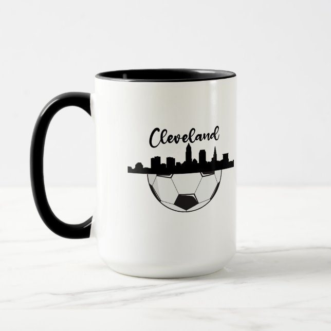 Taza Cleveland Skyline Soccer Mug (Izquierda)