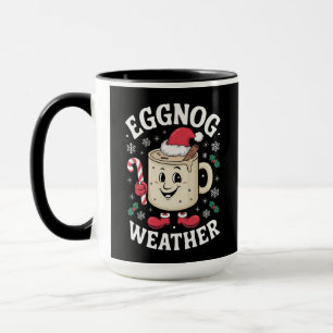 Taza Clima de Ponche de Huevo Navidad Retro Navidad