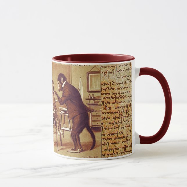 Taza CLÍNICA DENTAL, MONO DENTISTA Y pergamino CAT (Derecha)