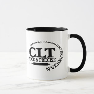 TAZA CLT SLOGAN NICE Y EL LABORATORIO CLÍNICO PRECISO