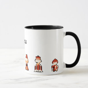 Taza Club de Ajedrez de Arte de Línea Abstracta Moderna