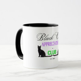 Taza Club de Apreciación de Gatos Negros Halloween Jugu