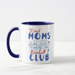 Taza Club de Béisbol de Mamás Cansadas Día de Juego Ret