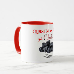 Taza Club de Carbón de Navidad Regalo Divertido