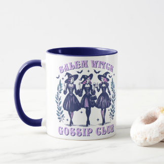 Taza Club de chismes de bruja Salem Halloween