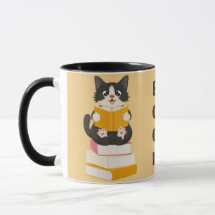 Taza Club de lectura Kawaii vuelve a la escuela dibujos