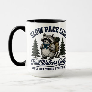 Taza Club de Ritmo Lento Diseño de Camping Mapache