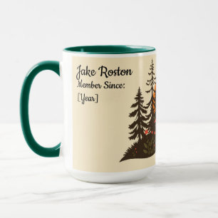 Taza Club de Senderismo Retro Personalizado Aventura Es