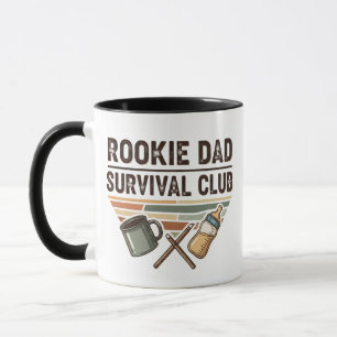 Taza Club de Supervivencia de Papá Novato Café Retro