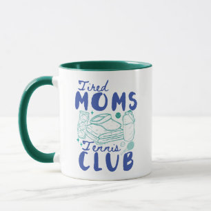 Taza Club de Tenis de Madres Cansadas Retro Divertido D