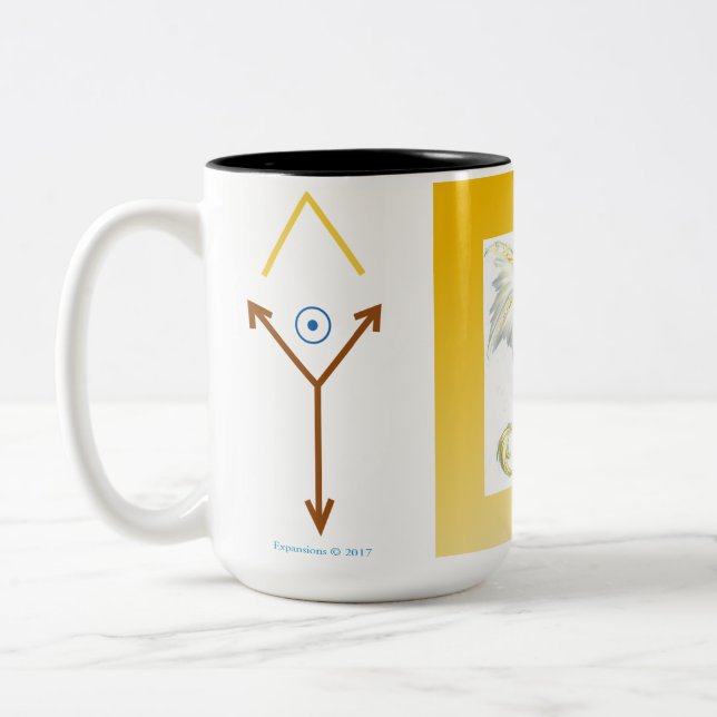Taza coa alas blanco del dragón (Izquierda)