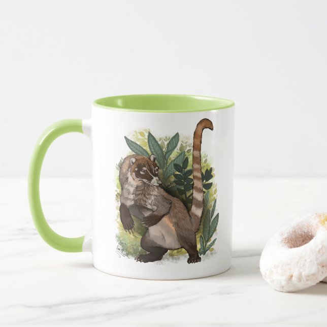 Taza Coatamundi o White Nosed Coati (Con donut)