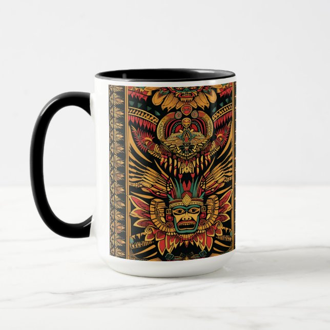 Taza Cobalto cultural "Sueño azteca" 444ml Mug Combo (Izquierda)