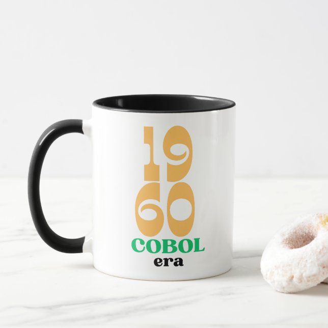 Taza Cobol 1960 Era The Birth of Legacy Code (Con donut)
