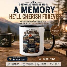 Taza Coche de Aventura Vintage Gráfico Camiseta Retro V