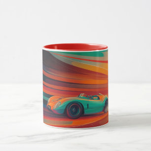 Taza coche de carreras británico clásico, famoso por su