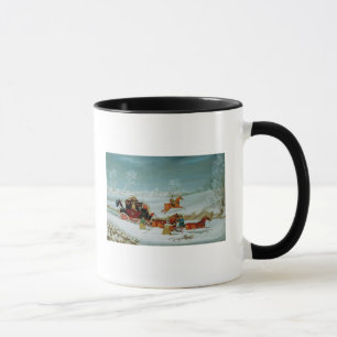 Taza Coche de correo en la nieve