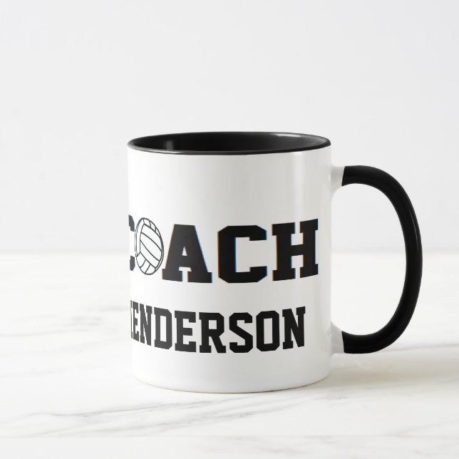 Taza Coche del voleibol - personalizado (Derecha)