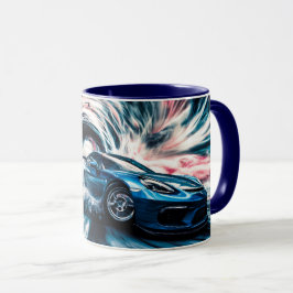 Taza Coche deportivo de alta velocidad con tracción