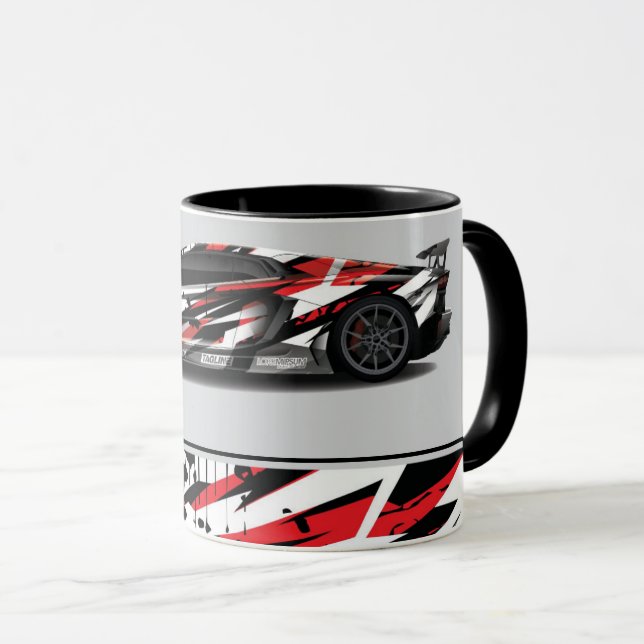 Taza Coche deportivo de dos tonos para café Mug (Anverso derecho)