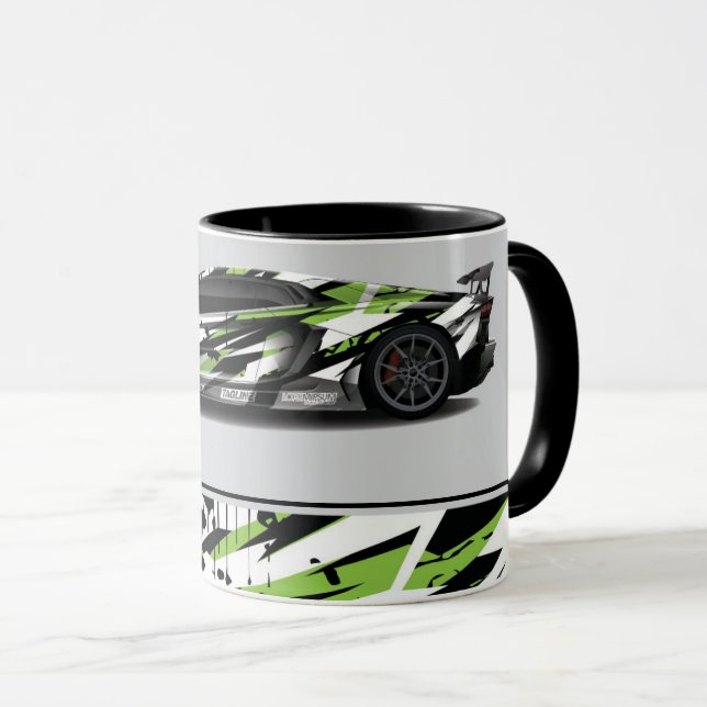 Taza Coche deportivo de dos tonos para café Mug (Anverso derecho)