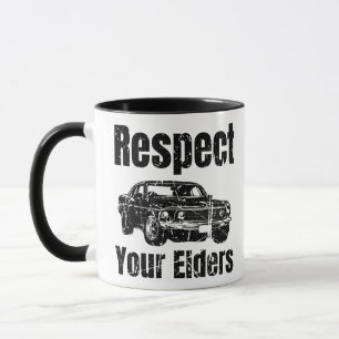 Taza Coche divertido - Vintage Respeta a tus mayores Cl