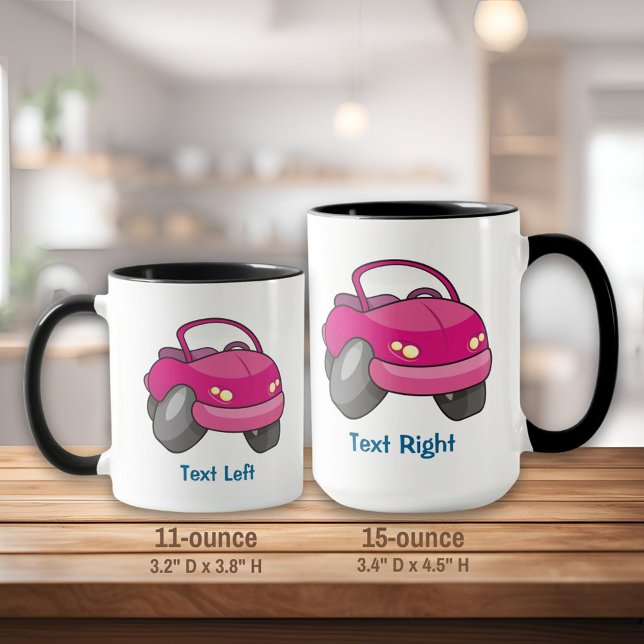 Taza Coche Personalizado rosa Mug (Subido por el creador)
