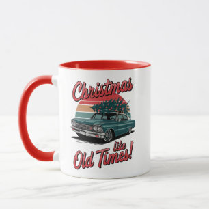 Taza Coche Retro de Navidad – Fiesta de Antiguos Tiempo