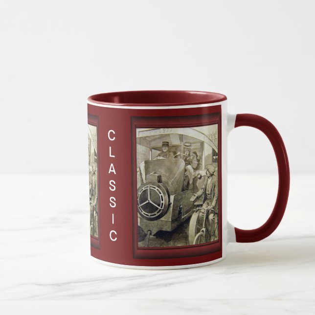 Taza Coches clásicos - coches del veterano - coche del (Derecha)