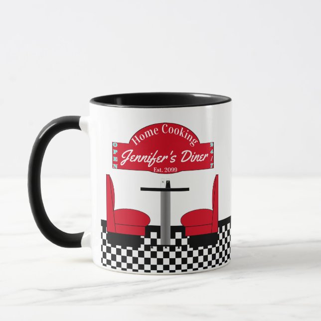 Taza Cocina casera Chef Diner Retro Cups Mugs (Izquierda)