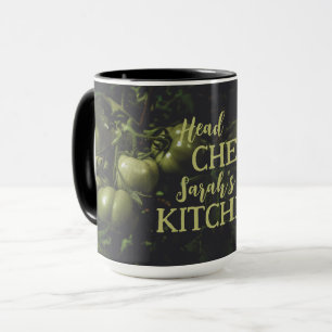 Taza Cocina de Tomate Verde Rústico Malhumorado