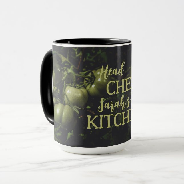 Taza Cocina de Tomate Verde Rústico Malhumorado (Anverso izquierdo)