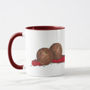 Taza Cocina italiana clásica albóndigas marinara Cocina