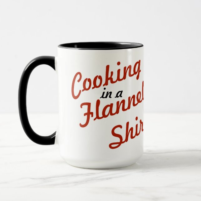 Taza Cocinar En Una Camisa De Franela (Izquierda)