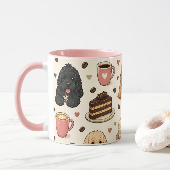 Taza Cockapoo Regalo para Amantes de Perros | Taza (Con donut)