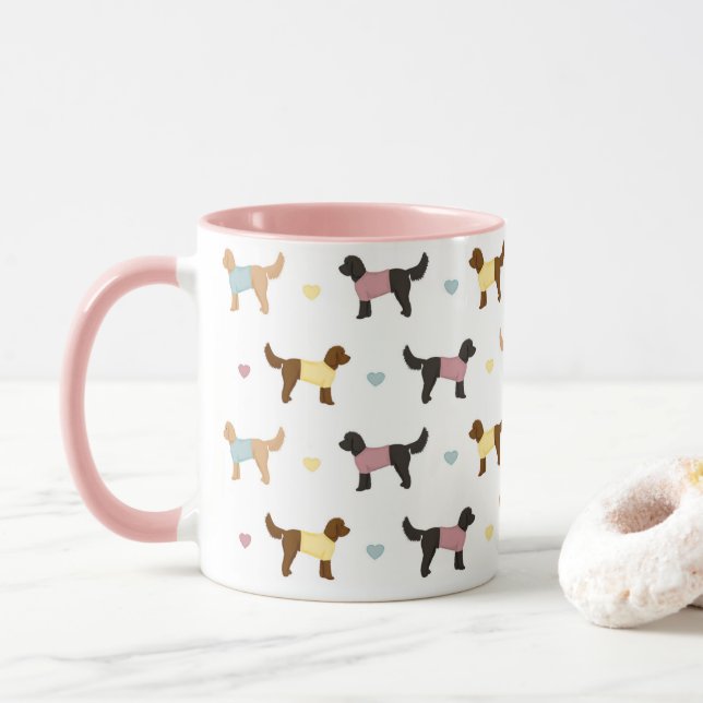 Taza Cockapoos y Mug del Corazón (Con donut)