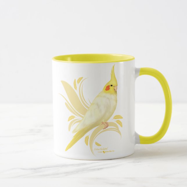 Taza Cockatiel de Lutino