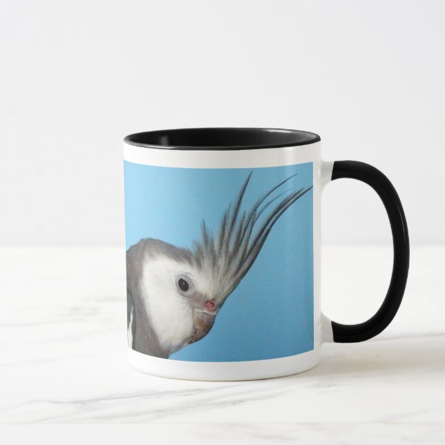 Taza Cockatiel masculino de Whiteface (Derecha)