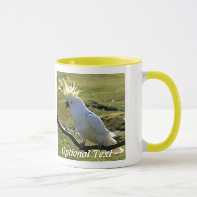 Taza Cockatoo Azufre-Con cresta en Australia (Derecha)
