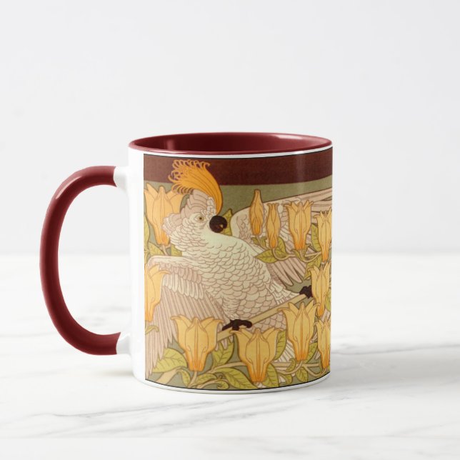 Taza Cockatoo de Art Nouveau (Izquierda)