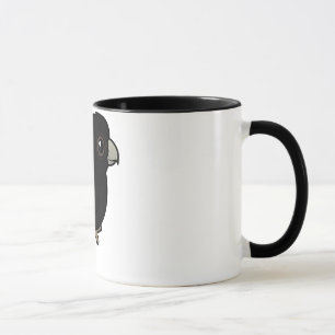 Taza Cockatoo negro Rojo-atado