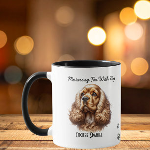 Taza Cocker Spaniel de compañía Patas Marrón Personaliz