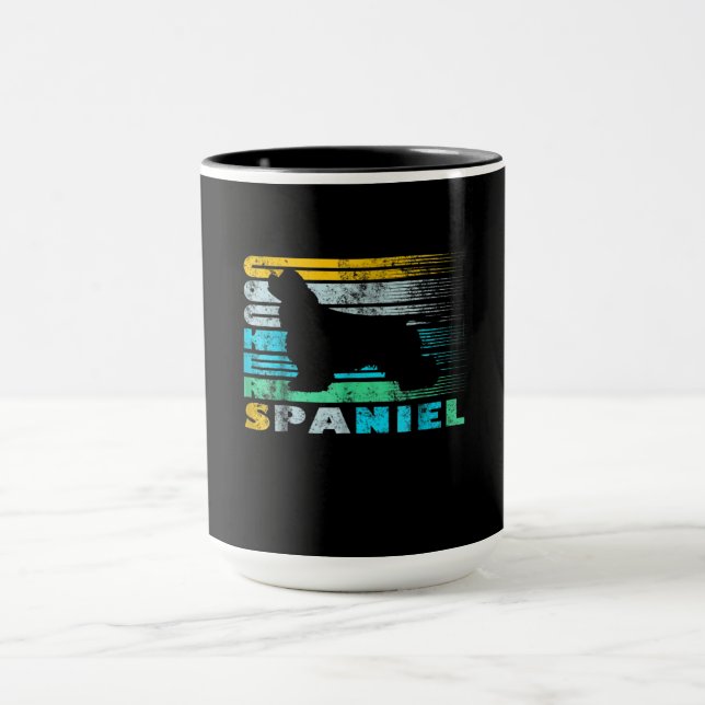 Taza Cocker Spaniel | Retro Black Cocker Spaniel (Centro)